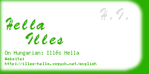hella illes business card